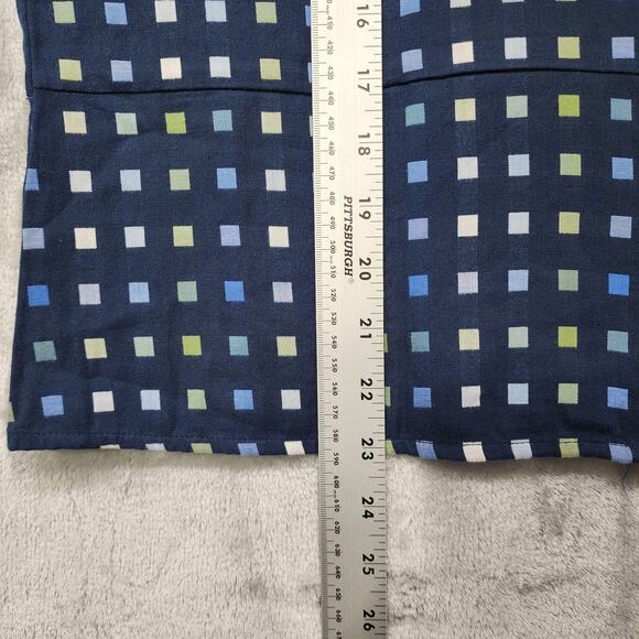 Christopher & Banks Jacket Womens XL Blue Green Check Plaid Cotton 3/4 Sleeve - Picture 10 of 11